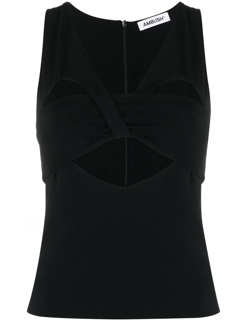 AMBUSH cut out-heart sleeveless top - Black von AMBUSH