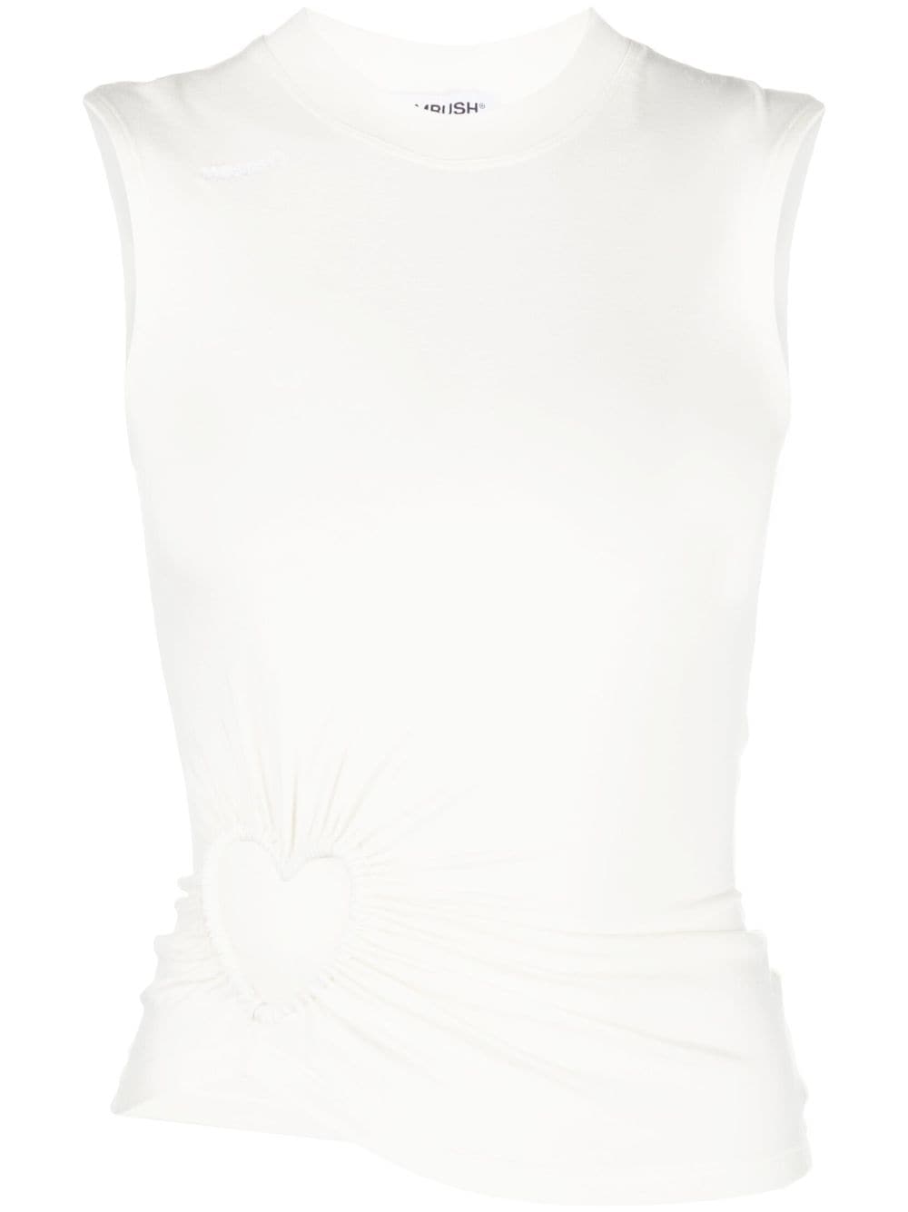 AMBUSH cut out-heart sleeveless top - White von AMBUSH