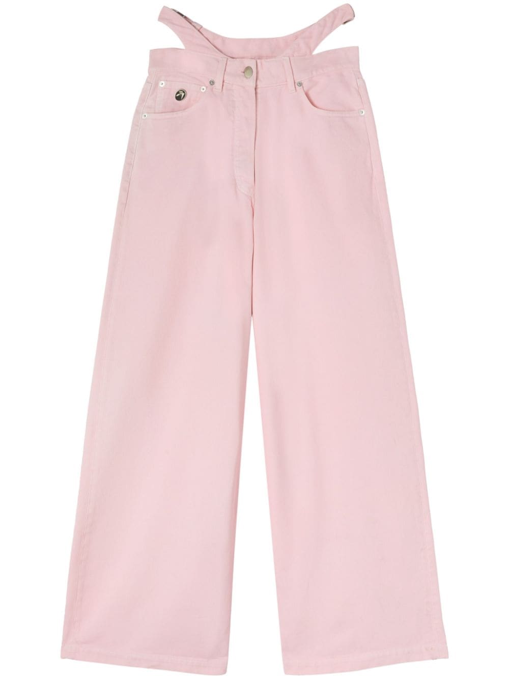 AMBUSH cut-out wide-leg jeans - Pink von AMBUSH