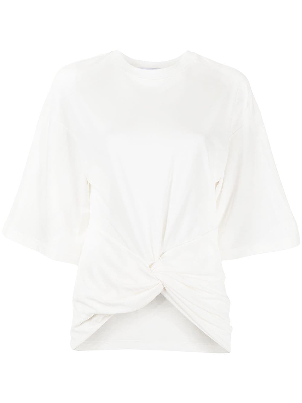 AMBUSH gathered crew-neck T-shirt - White von AMBUSH