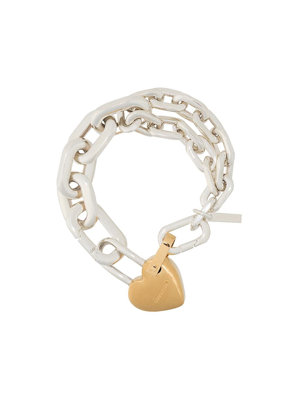 AMBUSH heart padlock bracelet - Silver von AMBUSH