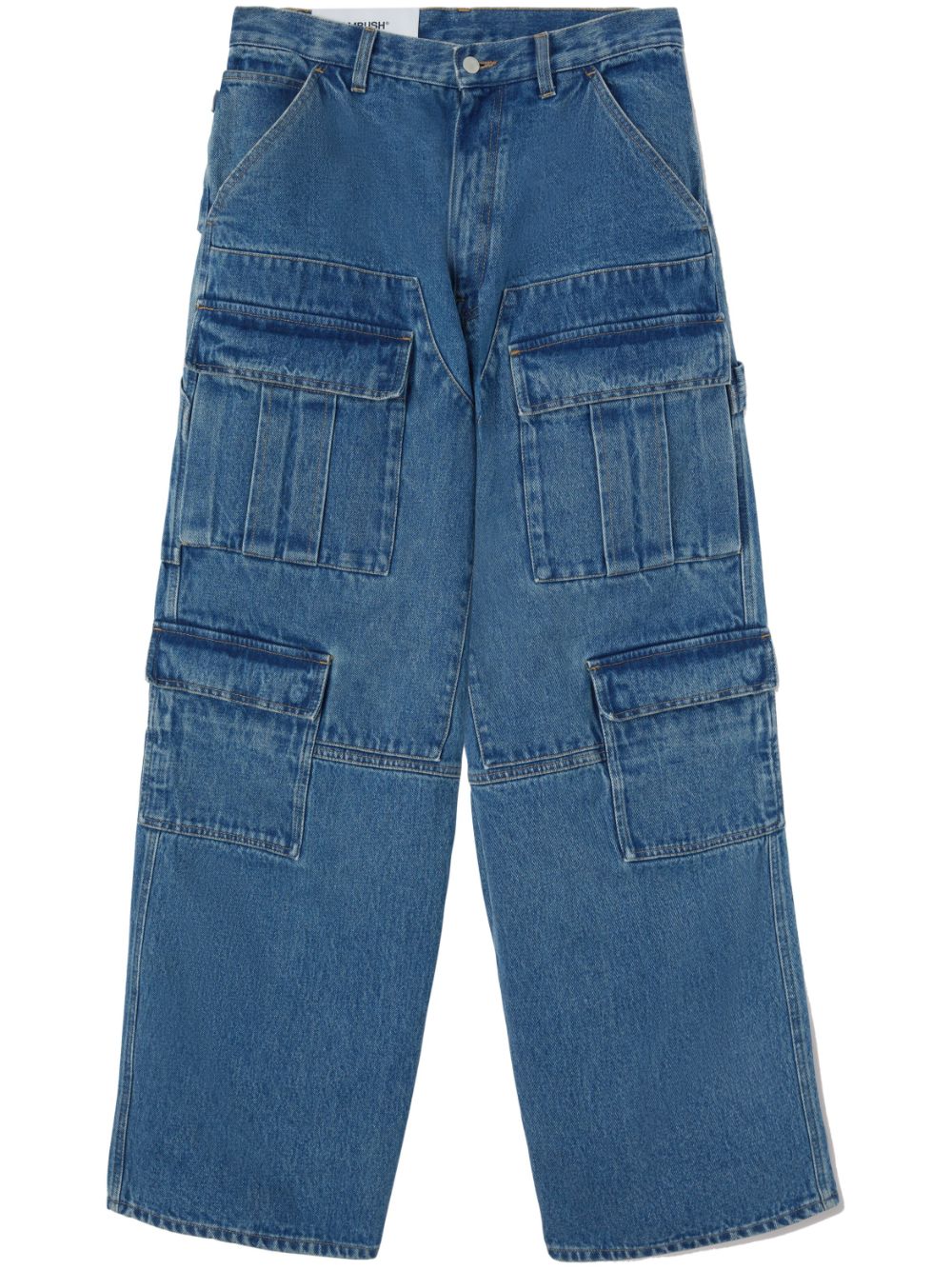 AMBUSH high waist cargo jeans - Blue von AMBUSH