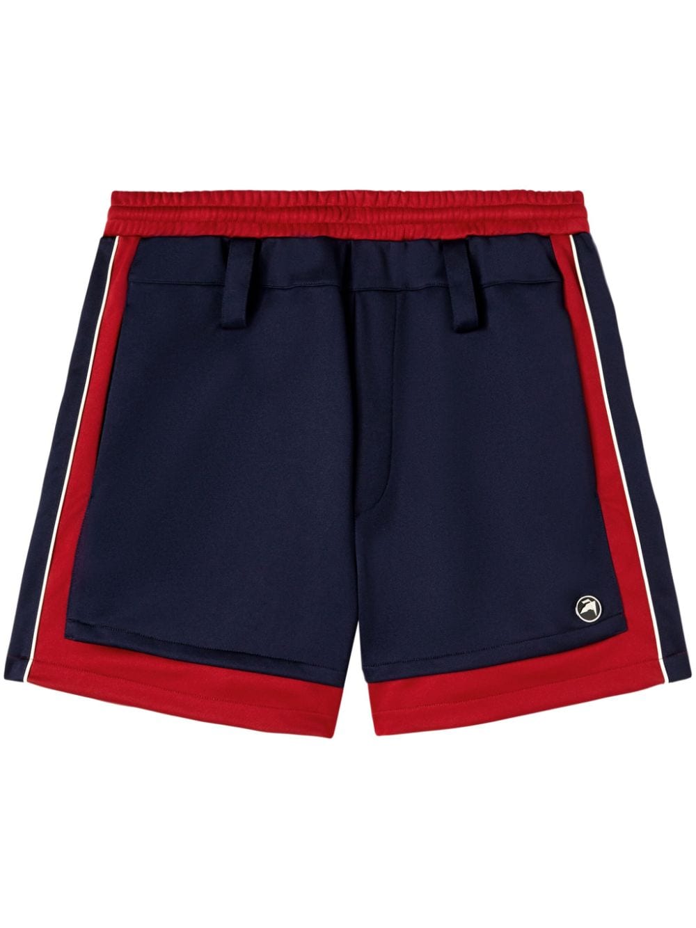 AMBUSH logo-appliqué striped track shorts - Blue von AMBUSH