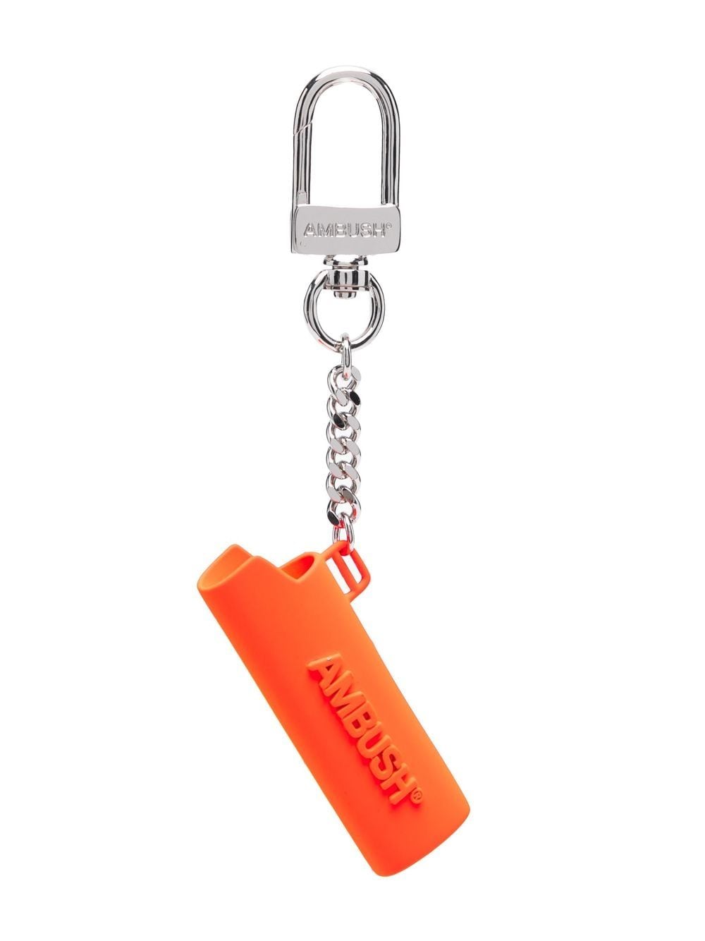 AMBUSH logo-embossed lighter case keyring - Orange von AMBUSH