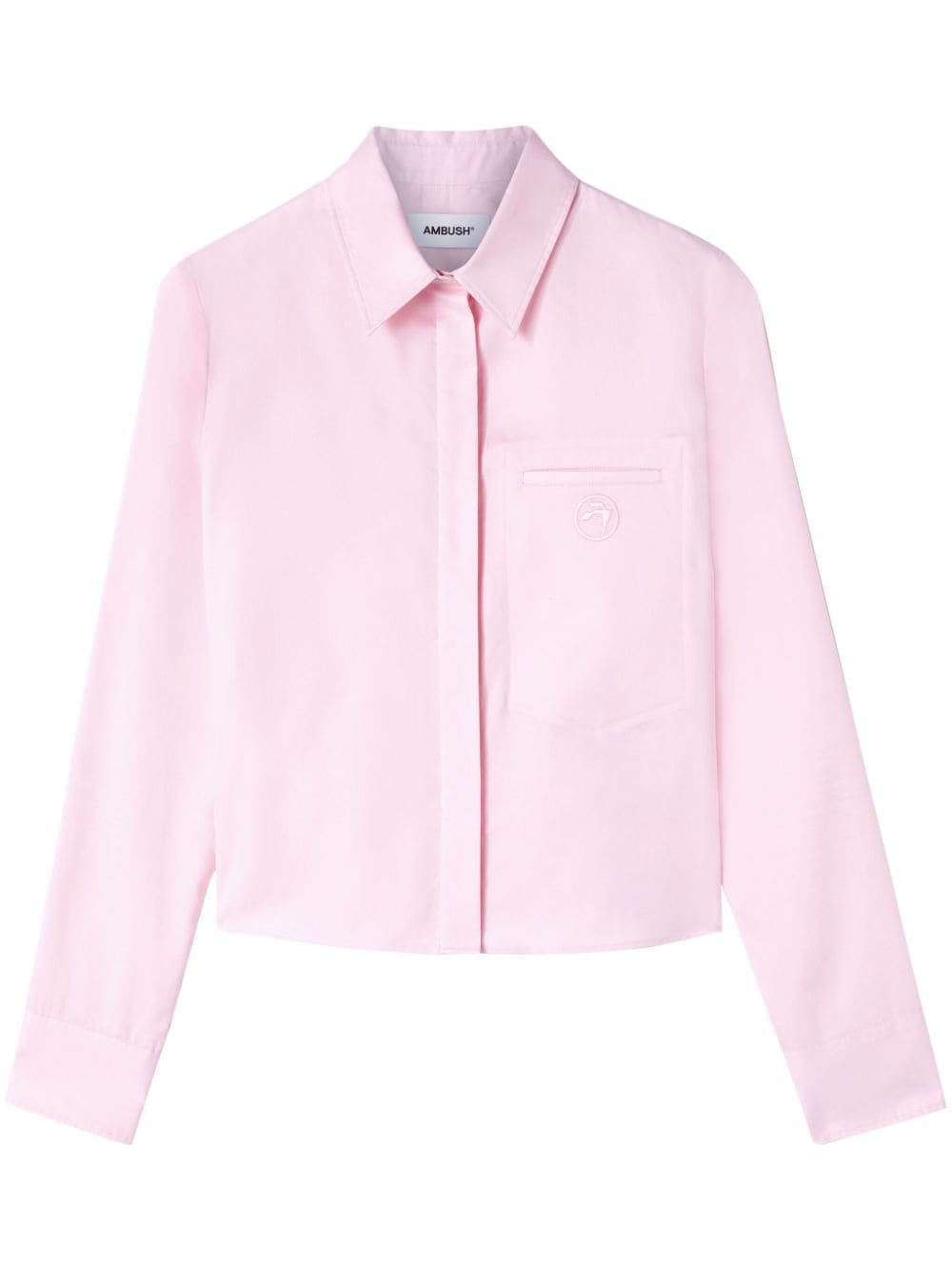 AMBUSH logo-embroidered cotton shirt - Pink von AMBUSH