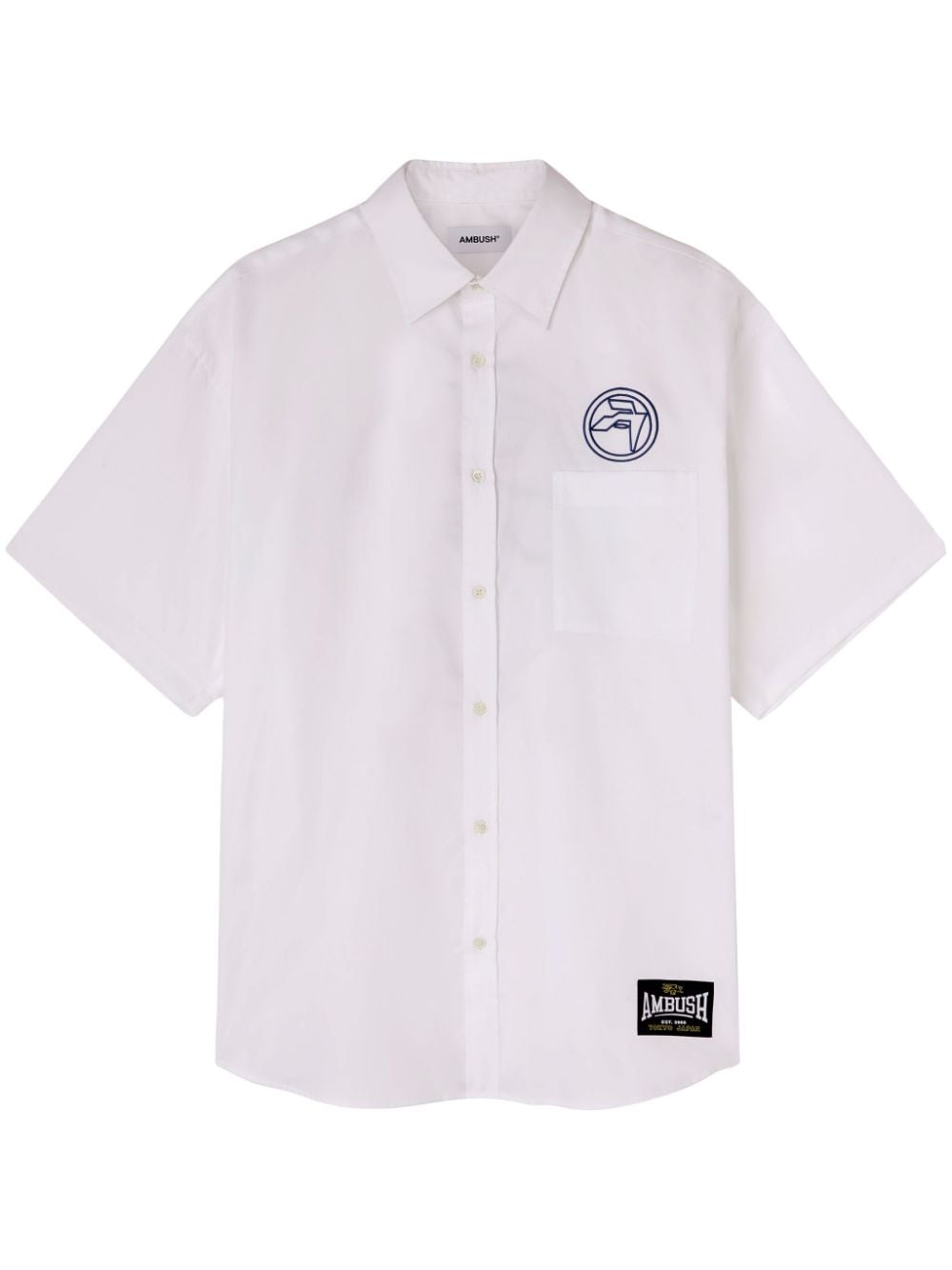 AMBUSH logo-embroidered cotton shirt - White von AMBUSH
