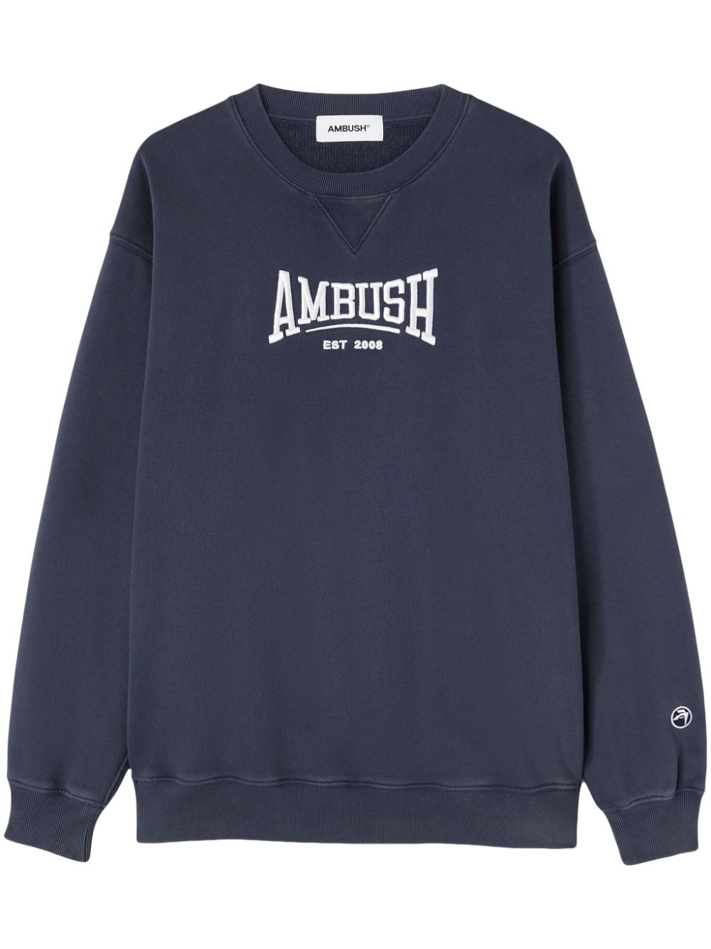 AMBUSH logo-embroidered organic-cotton sweatshirt - Blue von AMBUSH