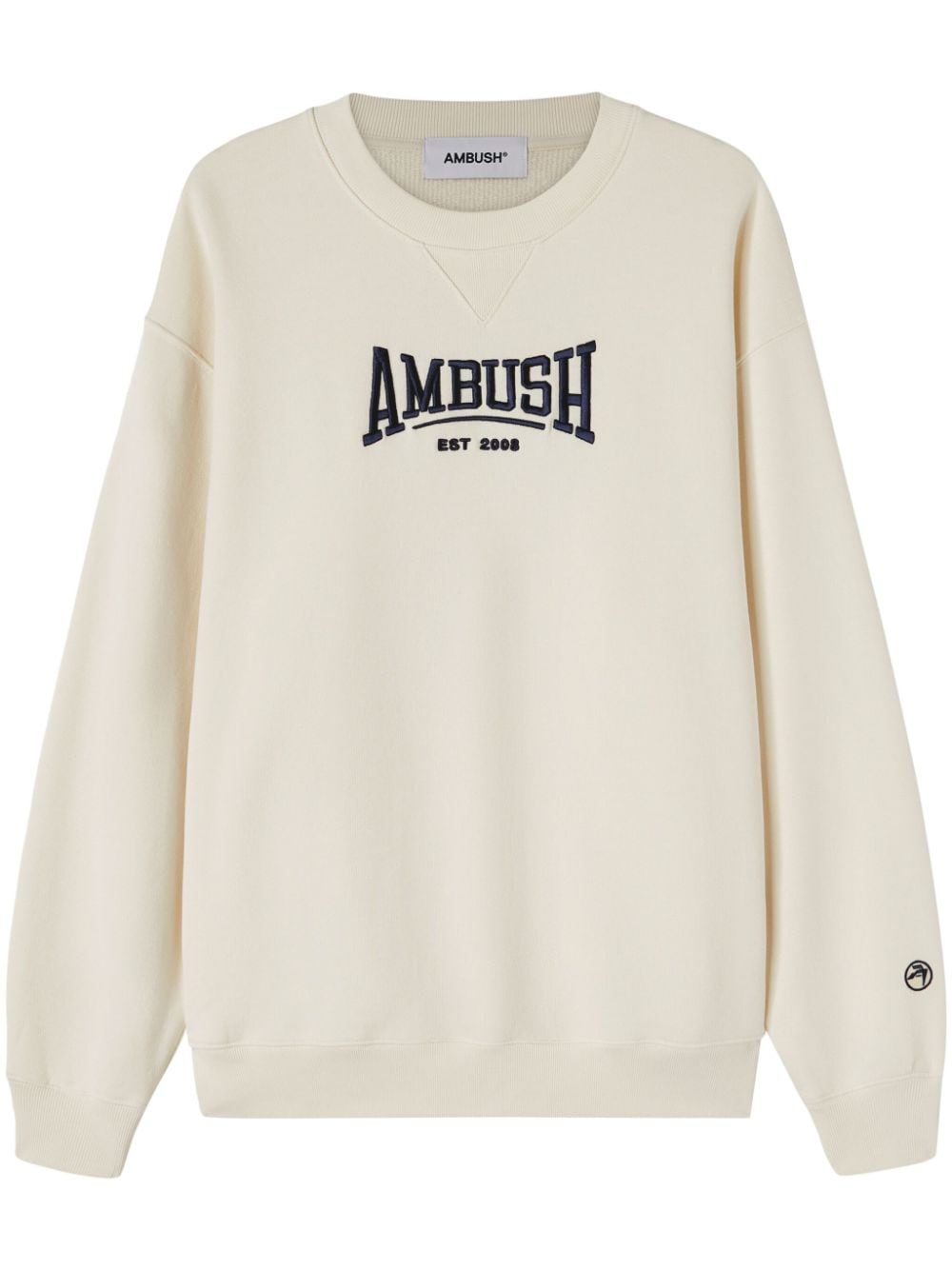 AMBUSH logo-embroidered organic-cotton sweatshirt - White von AMBUSH