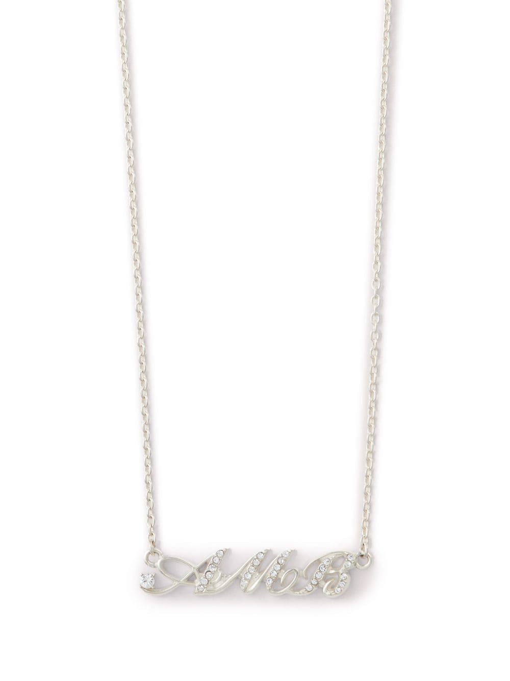 AMBUSH logo-lettering crystal-embellished necklace - Silver von AMBUSH