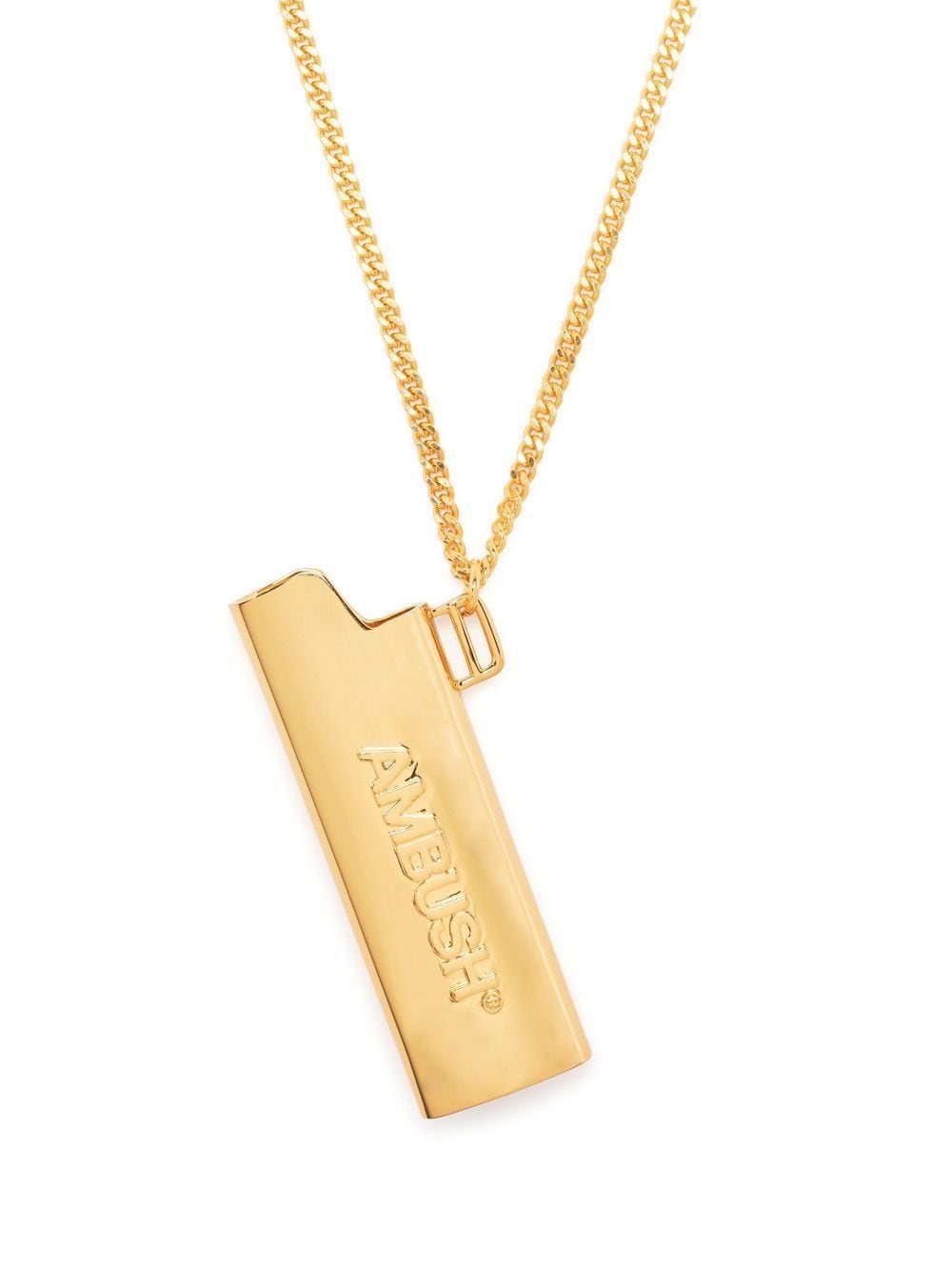 AMBUSH logo lighter case pendant necklace - Gold von AMBUSH