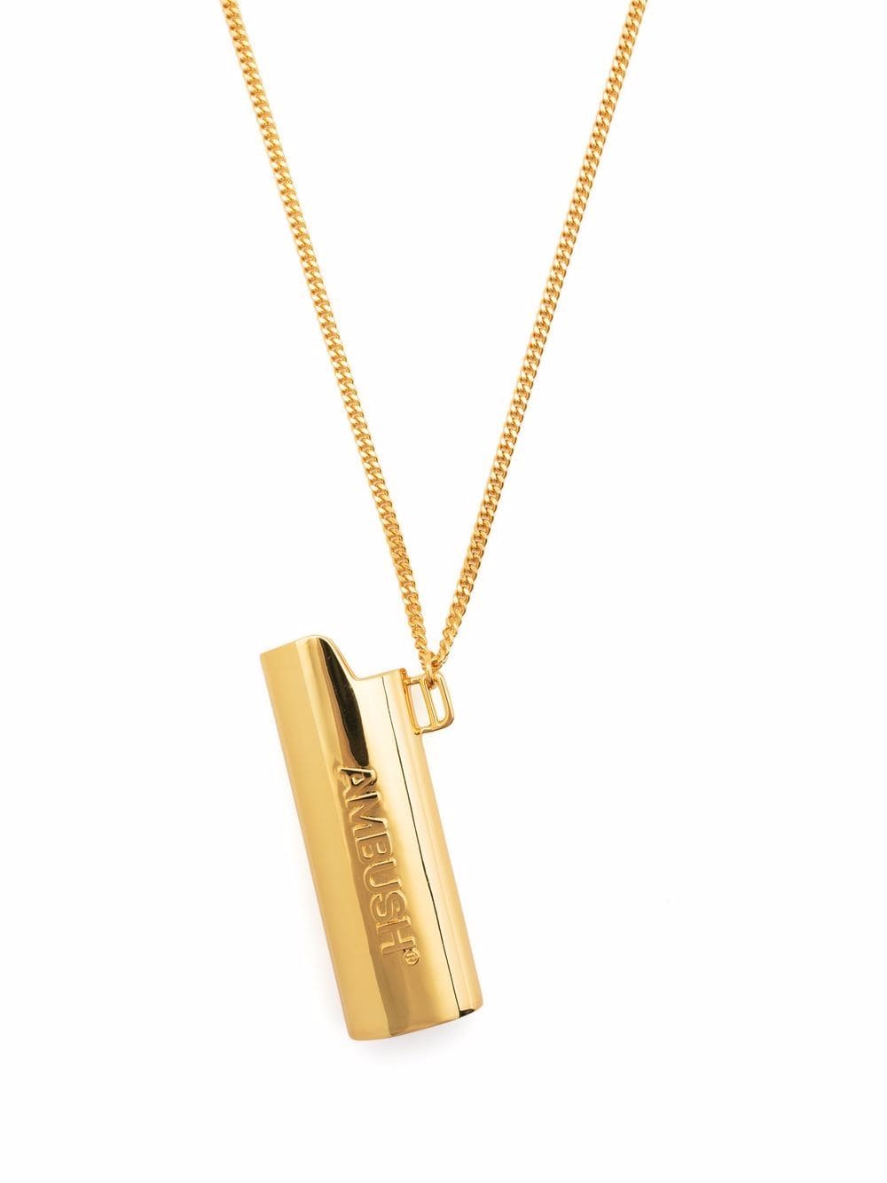 AMBUSH logo ligther case pendant necklace - Gold von AMBUSH