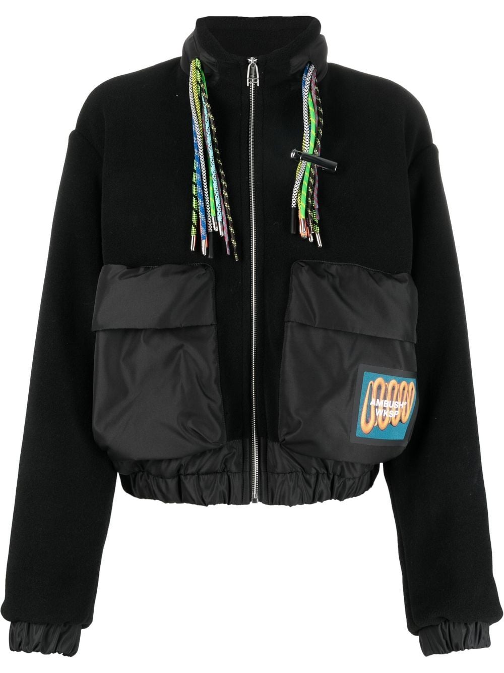 AMBUSH logo-patch zip-fastening jacket - Black von AMBUSH