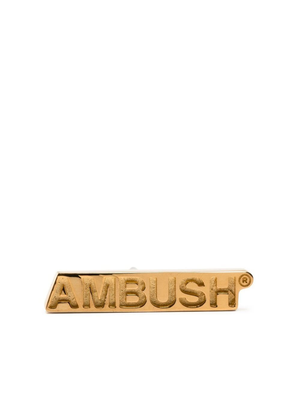 AMBUSH logo plate stud single earring - Gold von AMBUSH