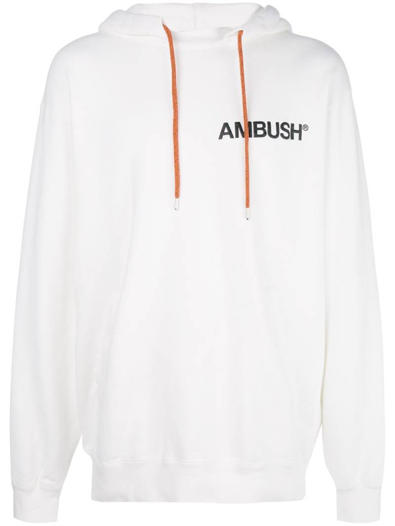 AMBUSH logo print hoodie - White von AMBUSH