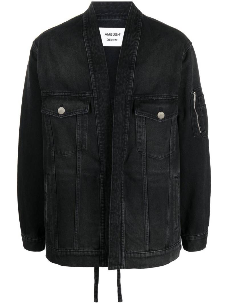 AMBUSH long-sleeve denim jacket - Black von AMBUSH