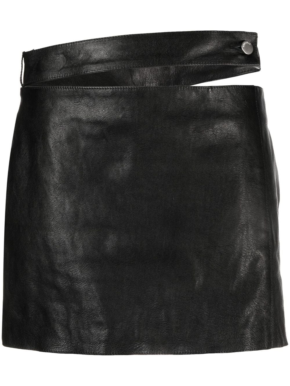 AMBUSH low-rise leather miniskirt - Black von AMBUSH