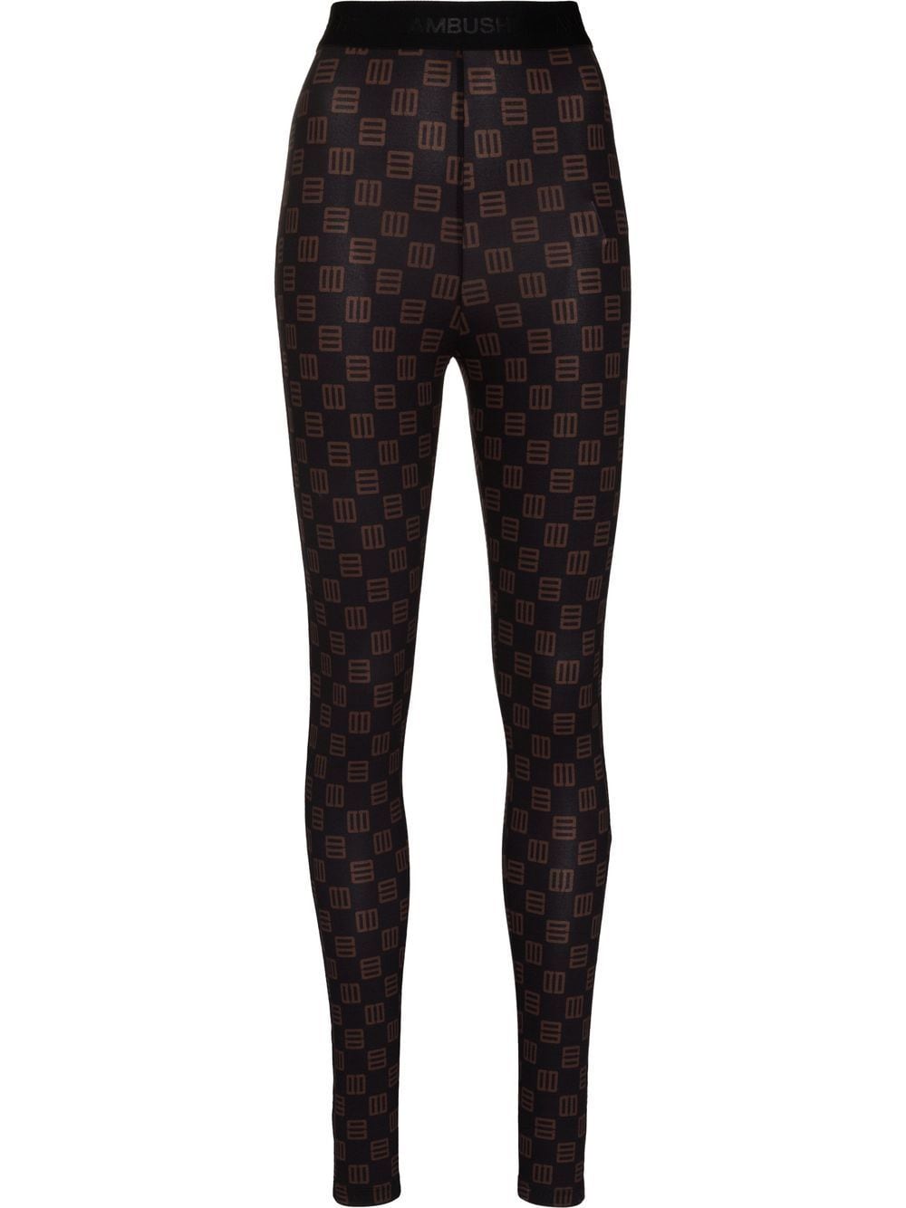 AMBUSH monogram print leggings - Black von AMBUSH