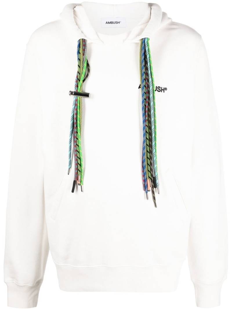 AMBUSH multi-cord long-sleeve hoodie - White von AMBUSH