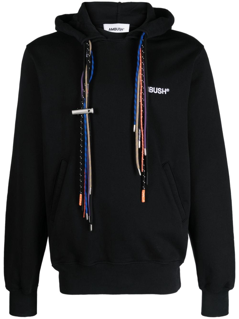 AMBUSH multicord-drawstring cotton hoodie - Black von AMBUSH