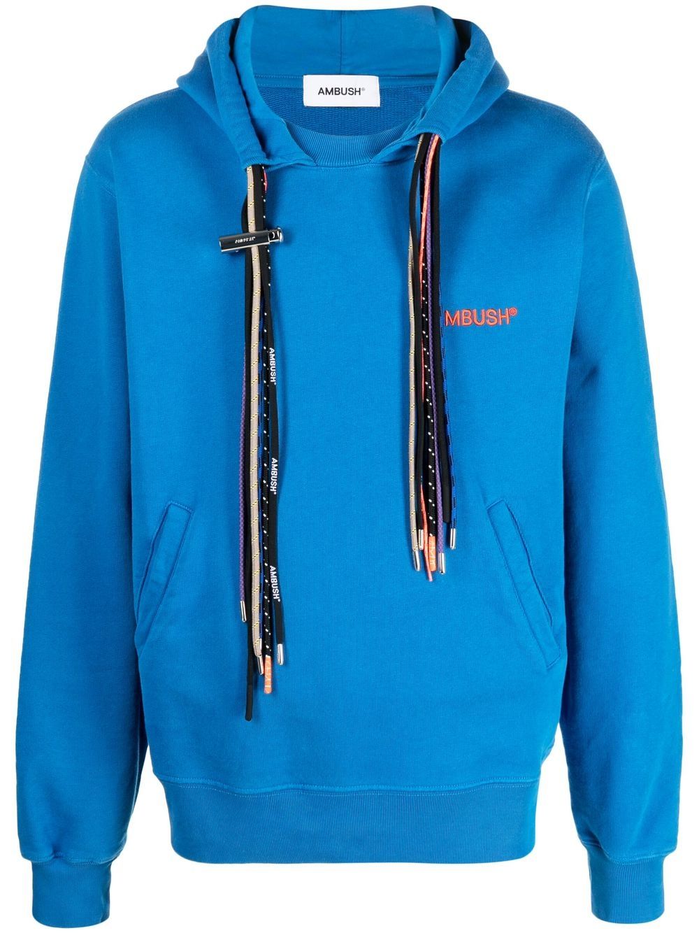 AMBUSH multicord-drawstring organic cotton hoodie - Blue von AMBUSH