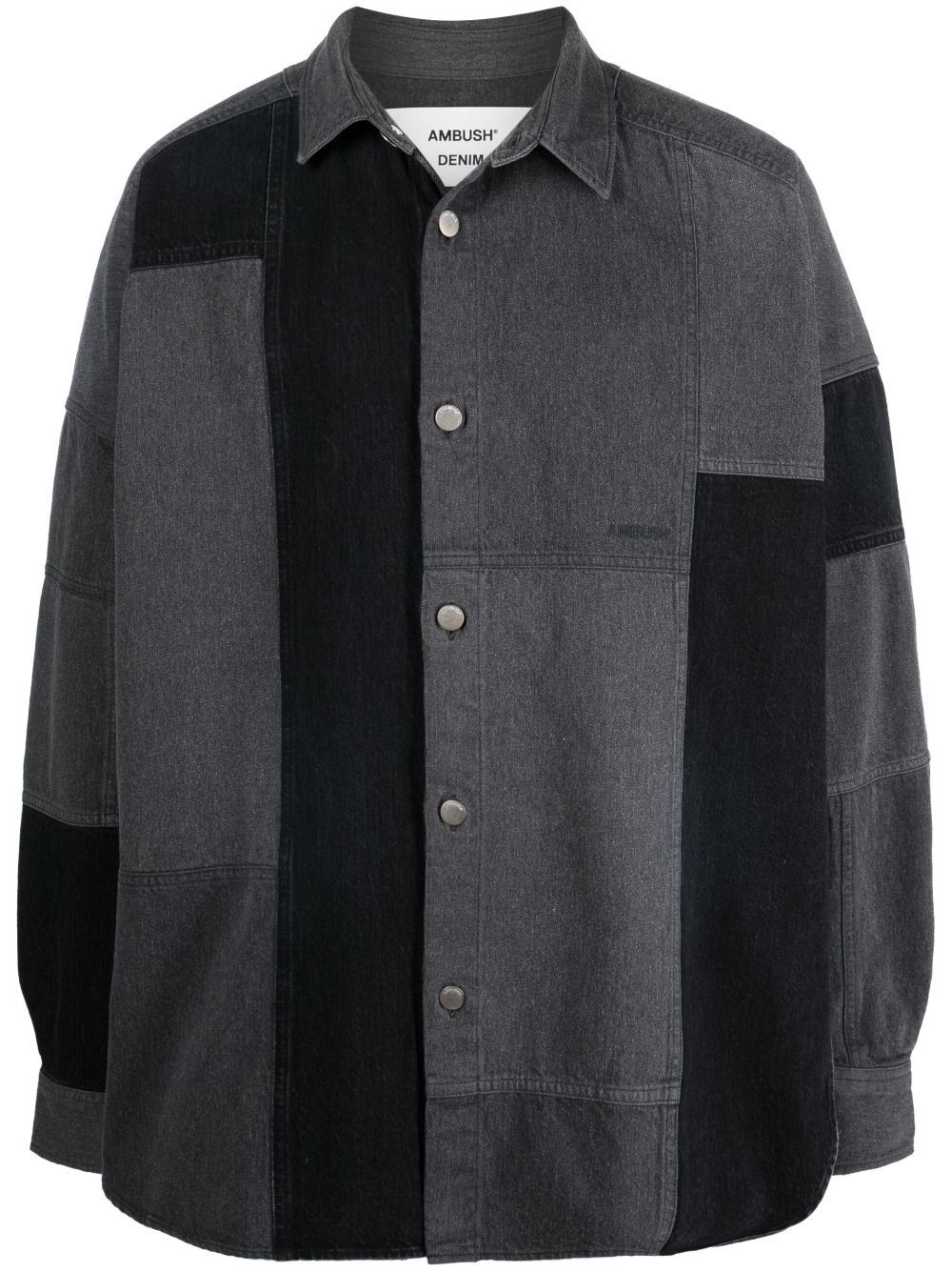 AMBUSH patchwork denim shirt - Grey von AMBUSH