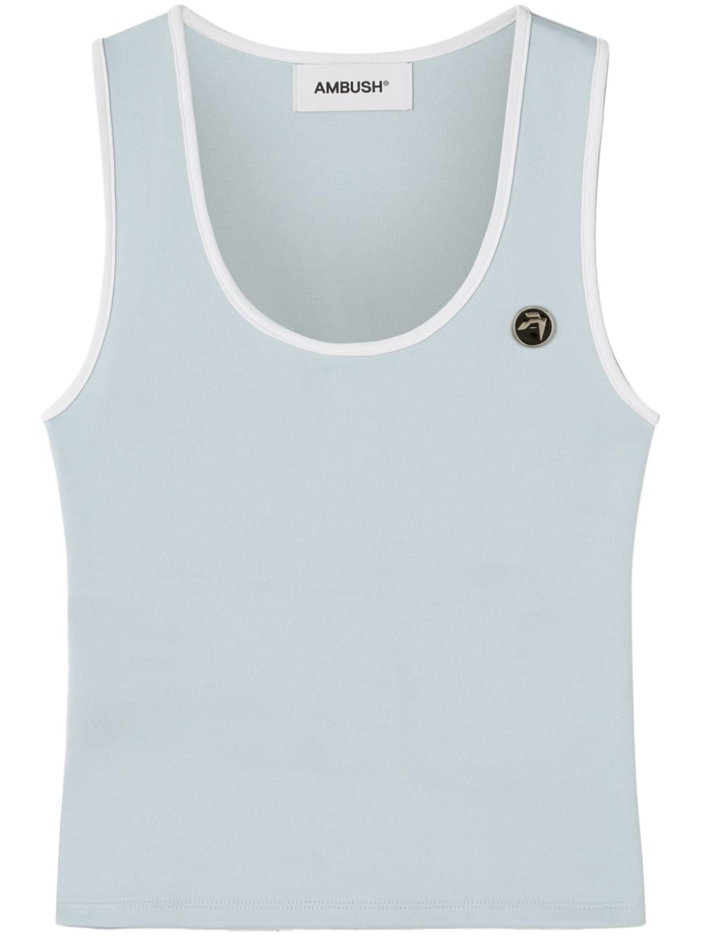 AMBUSH round-neck logo-plaque top - Blue von AMBUSH