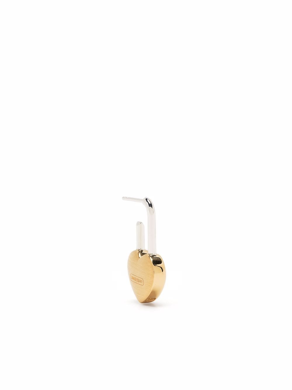 AMBUSH small heart padlock earring - Gold von AMBUSH