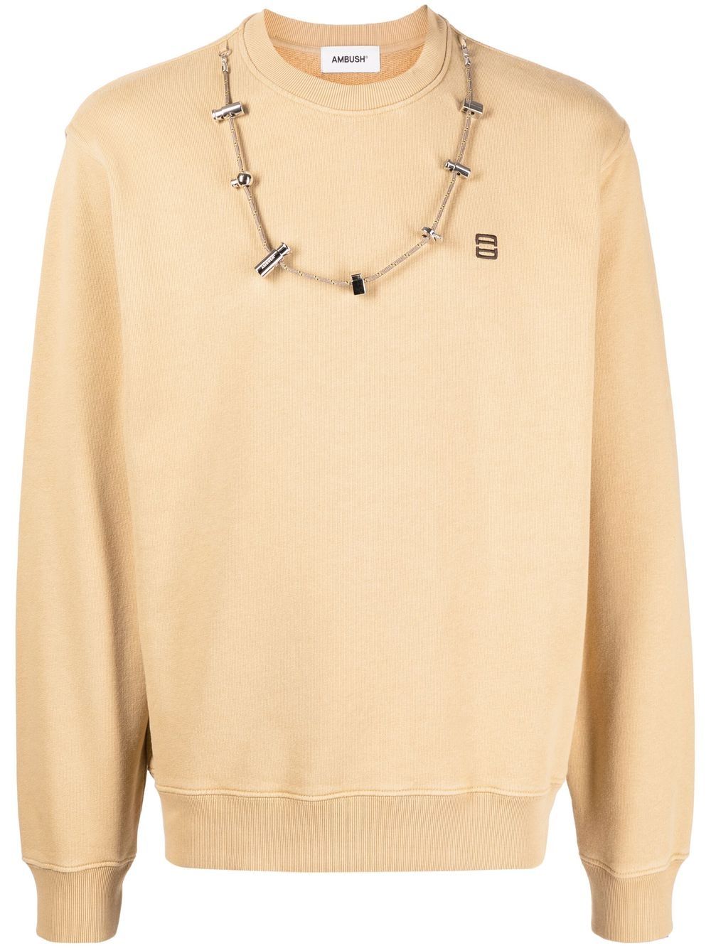 AMBUSH stopper-detail cotton sweatshirt - Brown von AMBUSH