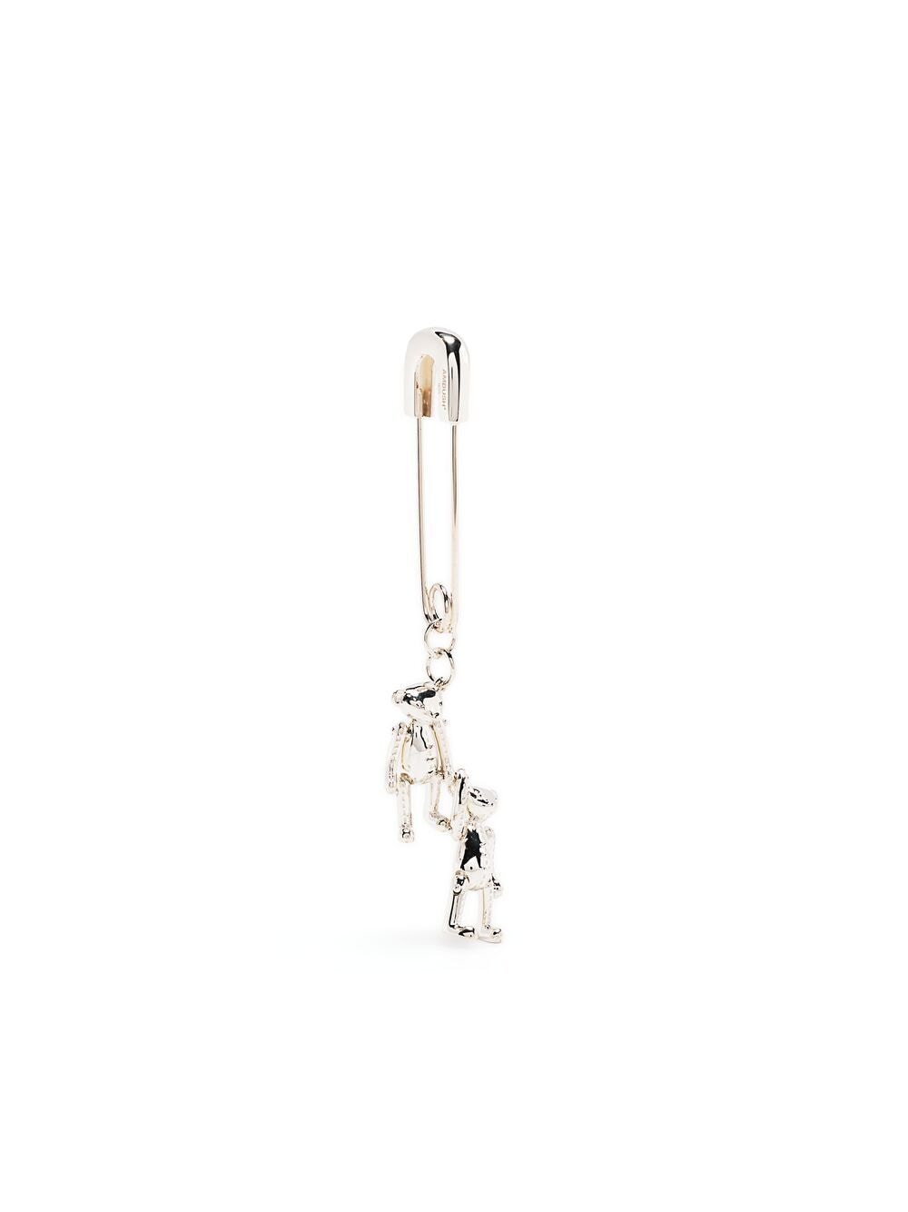 AMBUSH teddy bear charms safety pin earring - Silver von AMBUSH