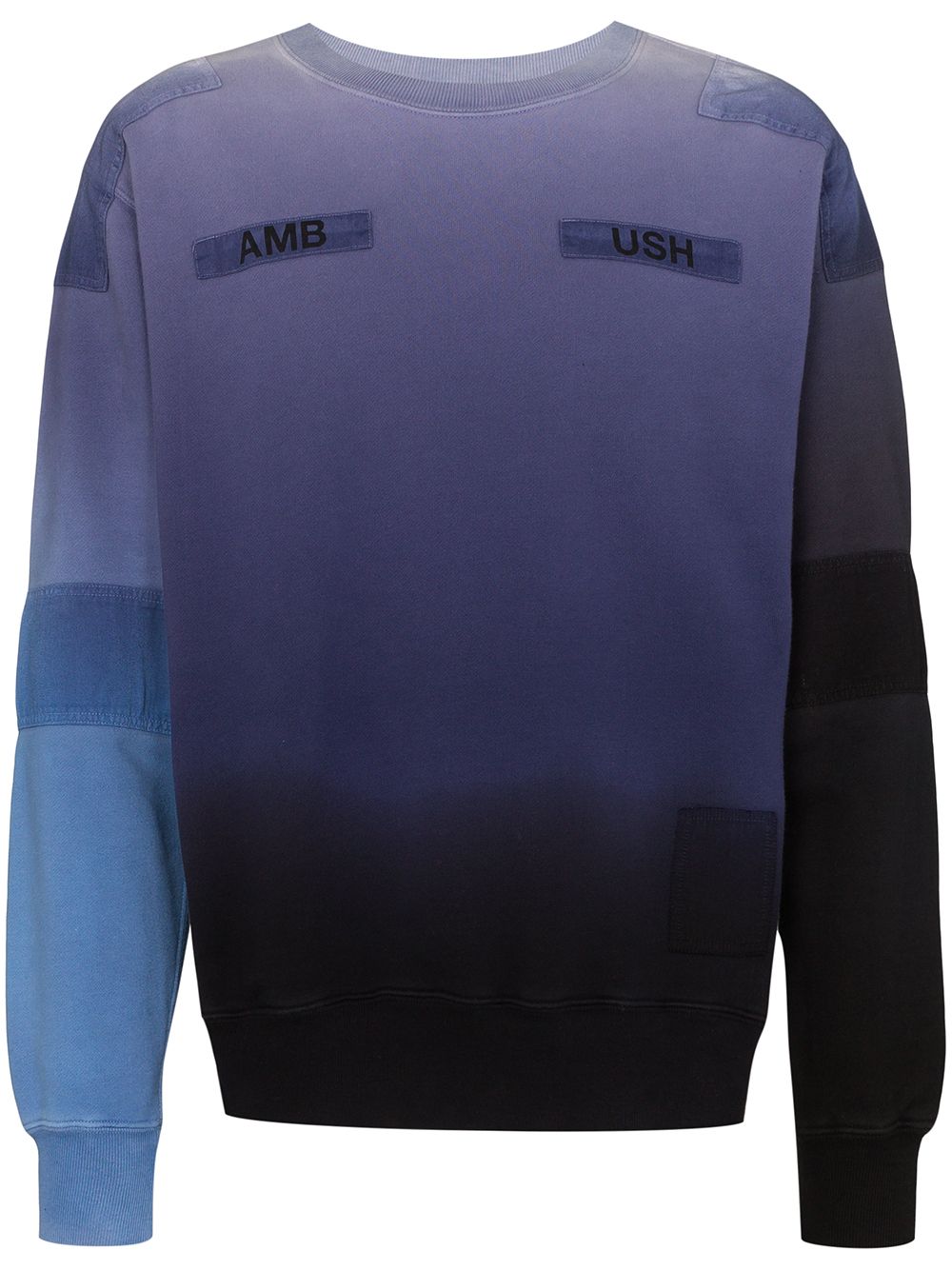 AMBUSH tie-dye patchwork sweatshirt - Blue von AMBUSH