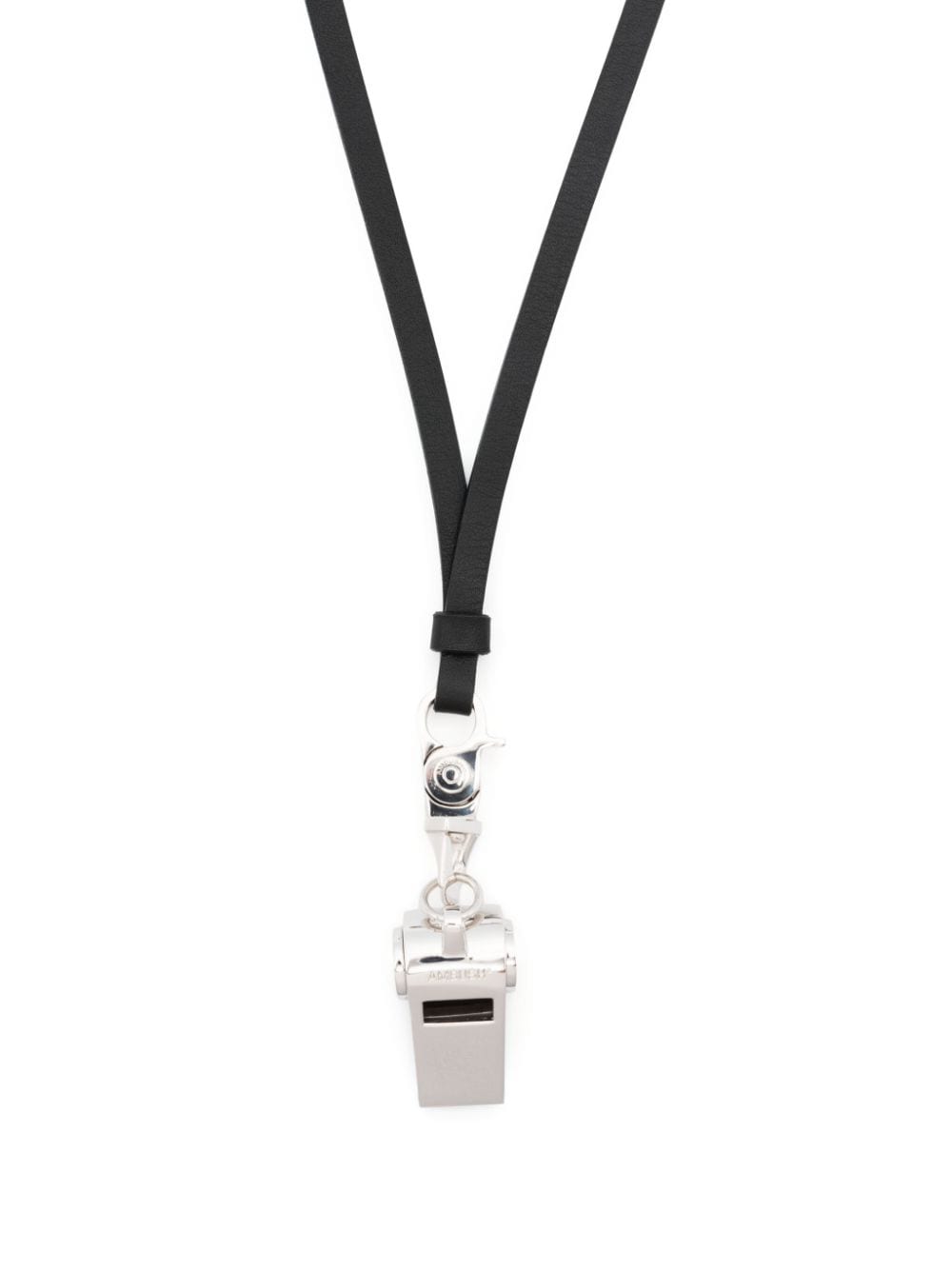 AMBUSH whistle leather necklace - Silver von AMBUSH