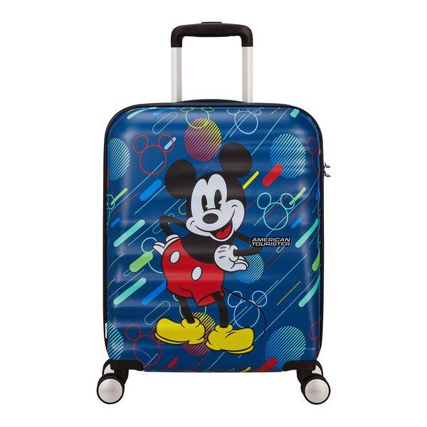 Hartschalenkoffer, Spinner Unisex Blau Bedruckt 55 CM von AMERICAN TOURISTER