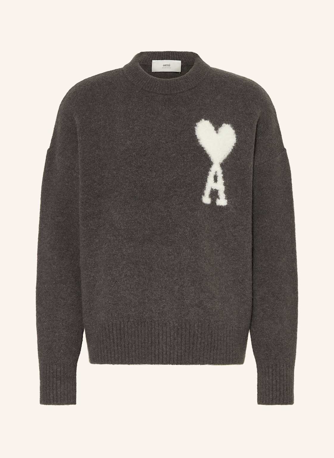Ami Paris Alpaka-Pullover grau Ami Paris Alpaka-Pullover grau von AMI PARIS