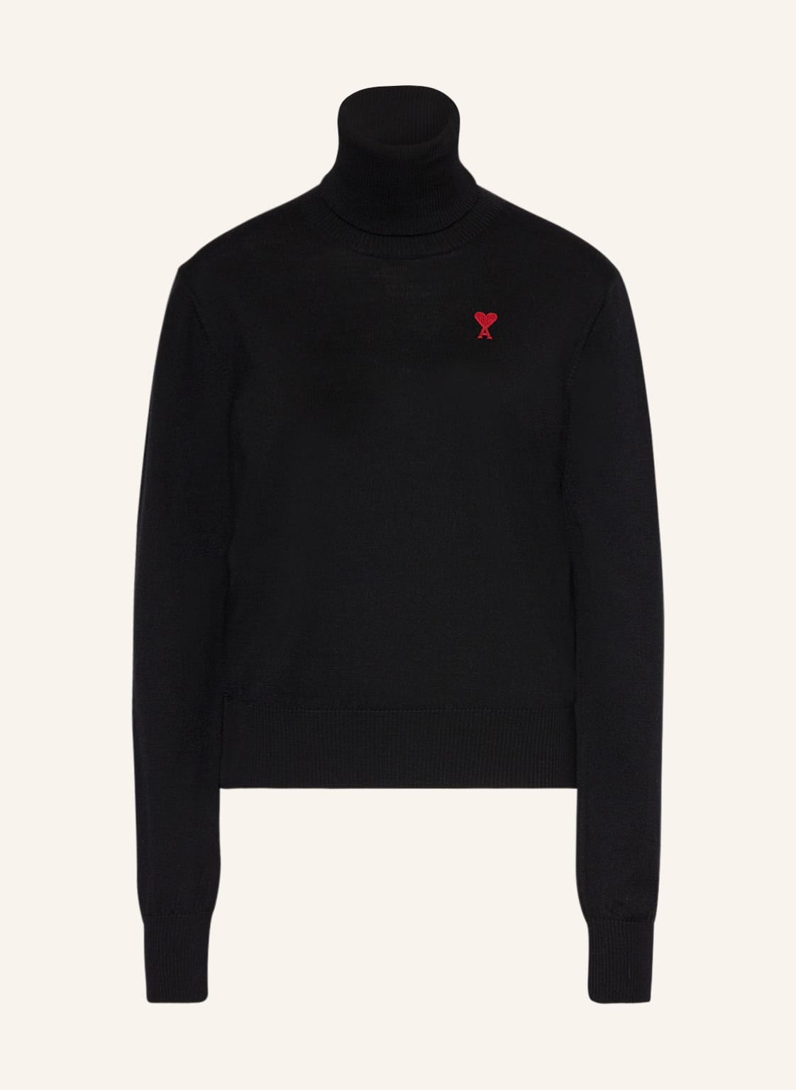 Ami Paris Rollkragenpullover Aus Merinowolle schwarz Ami Paris Rollkragenpullover Aus Merinowolle schwarz von AMI PARIS