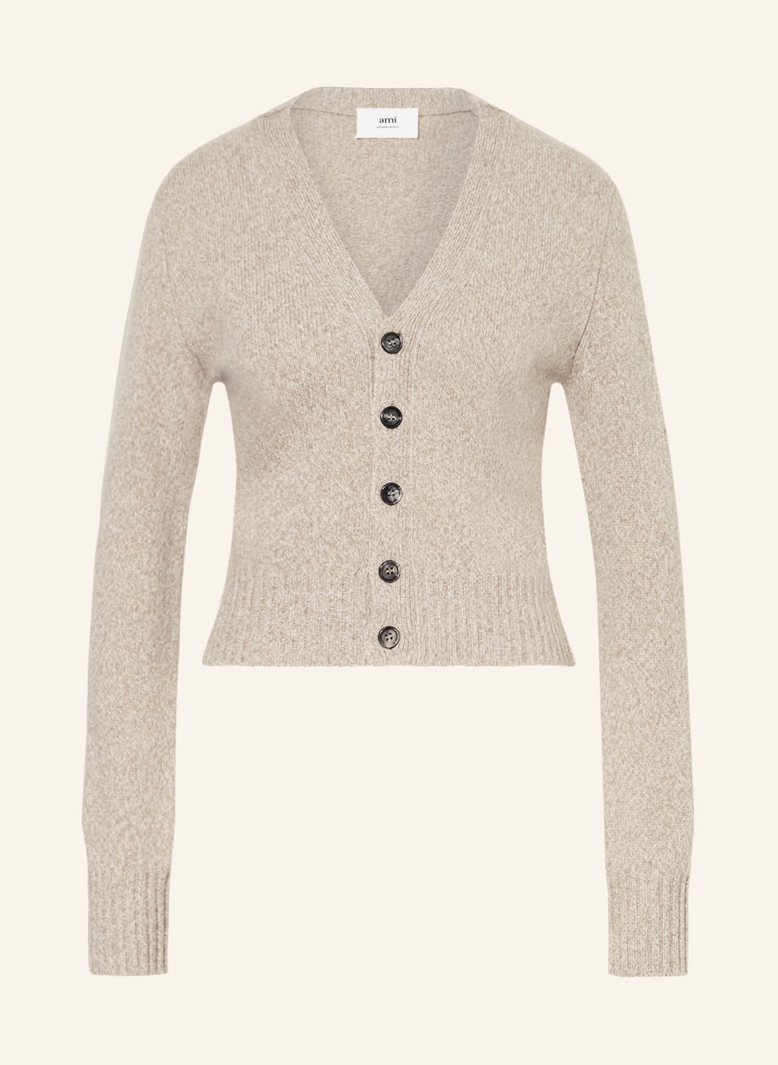 Ami Paris Strickjacke Aus Cashmere beige von AMI PARIS