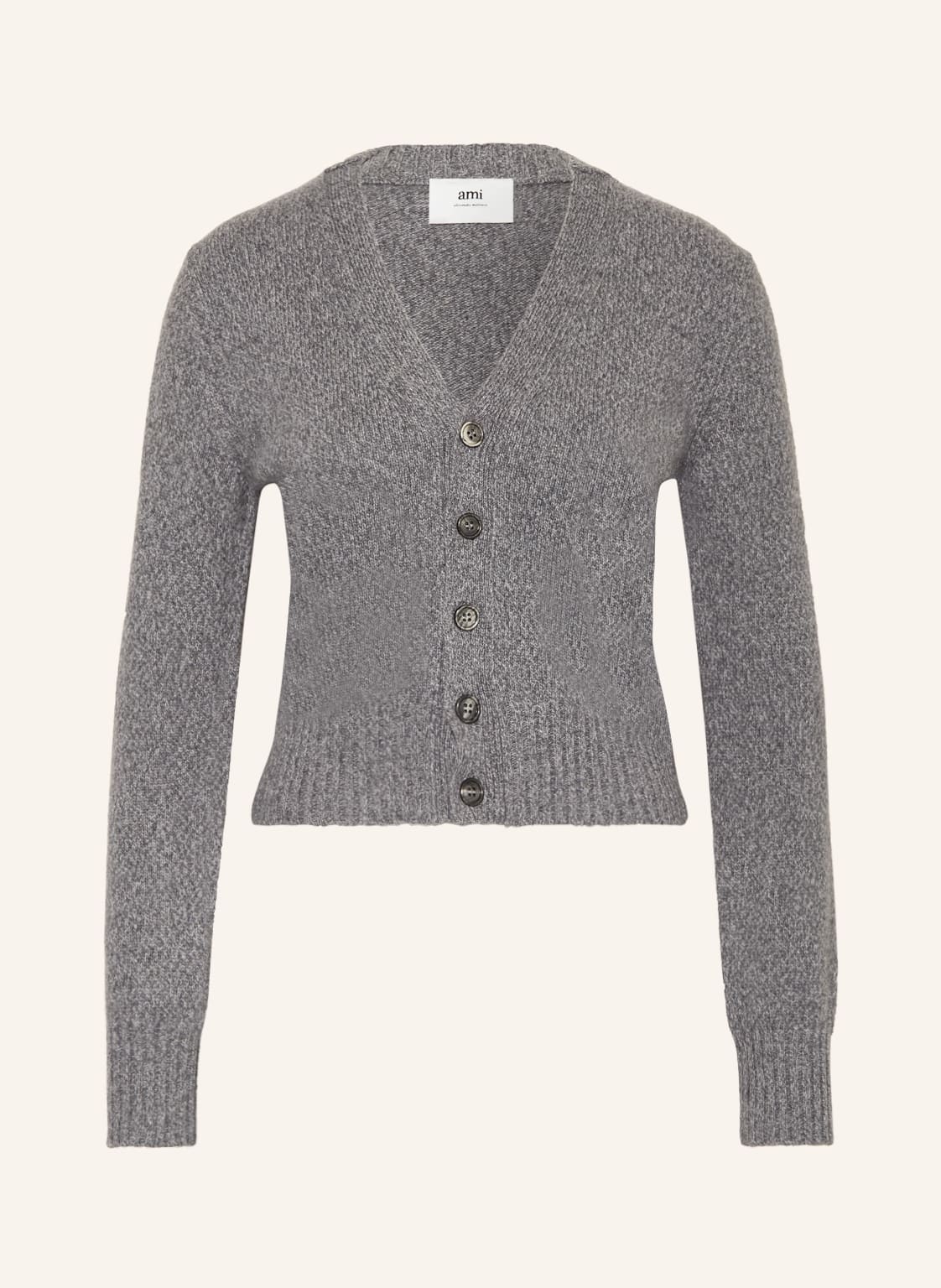 Ami Paris Strickjacke Aus Cashmere grau von AMI PARIS