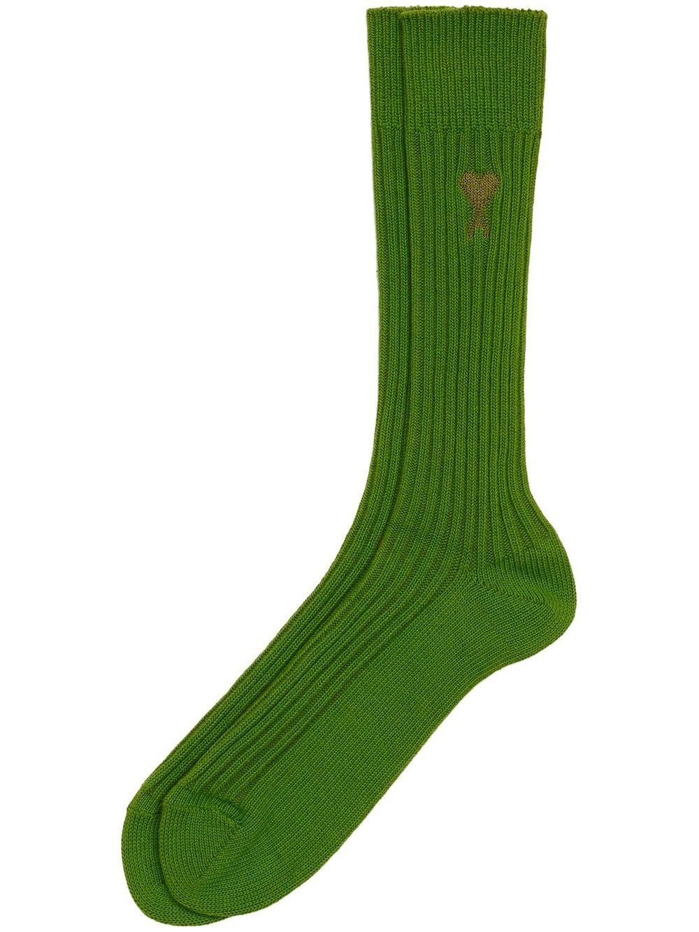 AMI Paris Ami de Coeur monogram socks - Green von AMI Paris