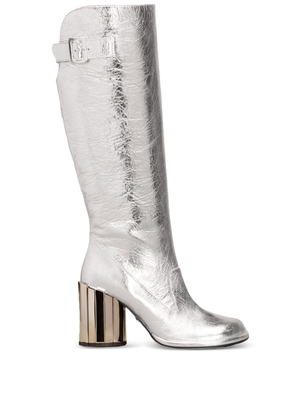 AMI Paris Anatomical-toe buckled boots - Silver von AMI Paris