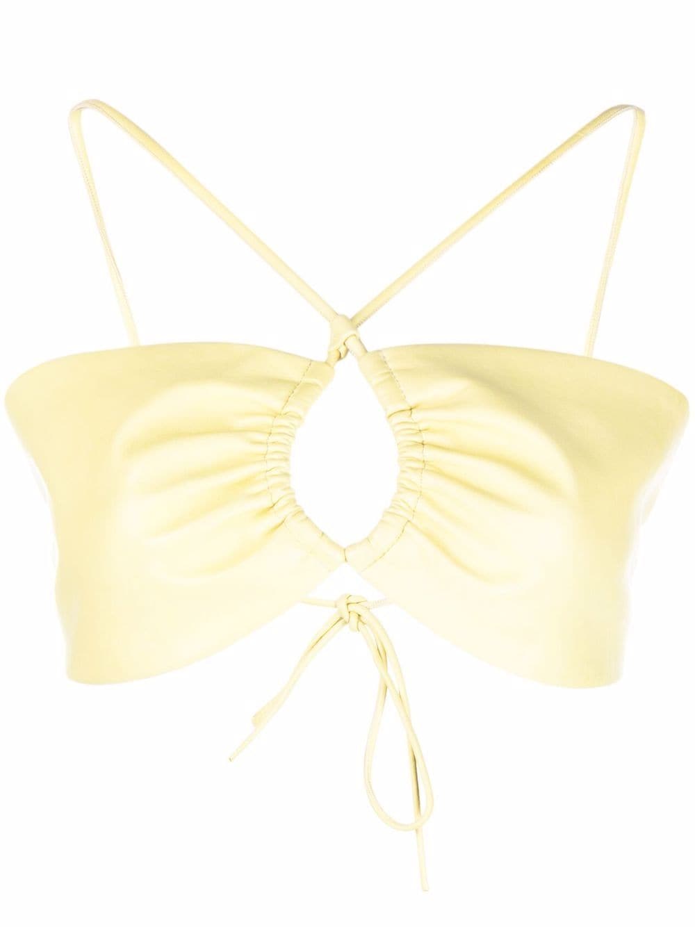 AMI Paris leather strappy top - Yellow von AMI Paris