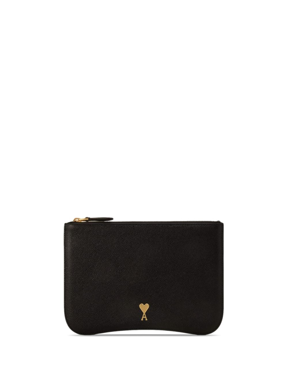 AMI Paris Paris Paris leather pouch - Black von AMI Paris