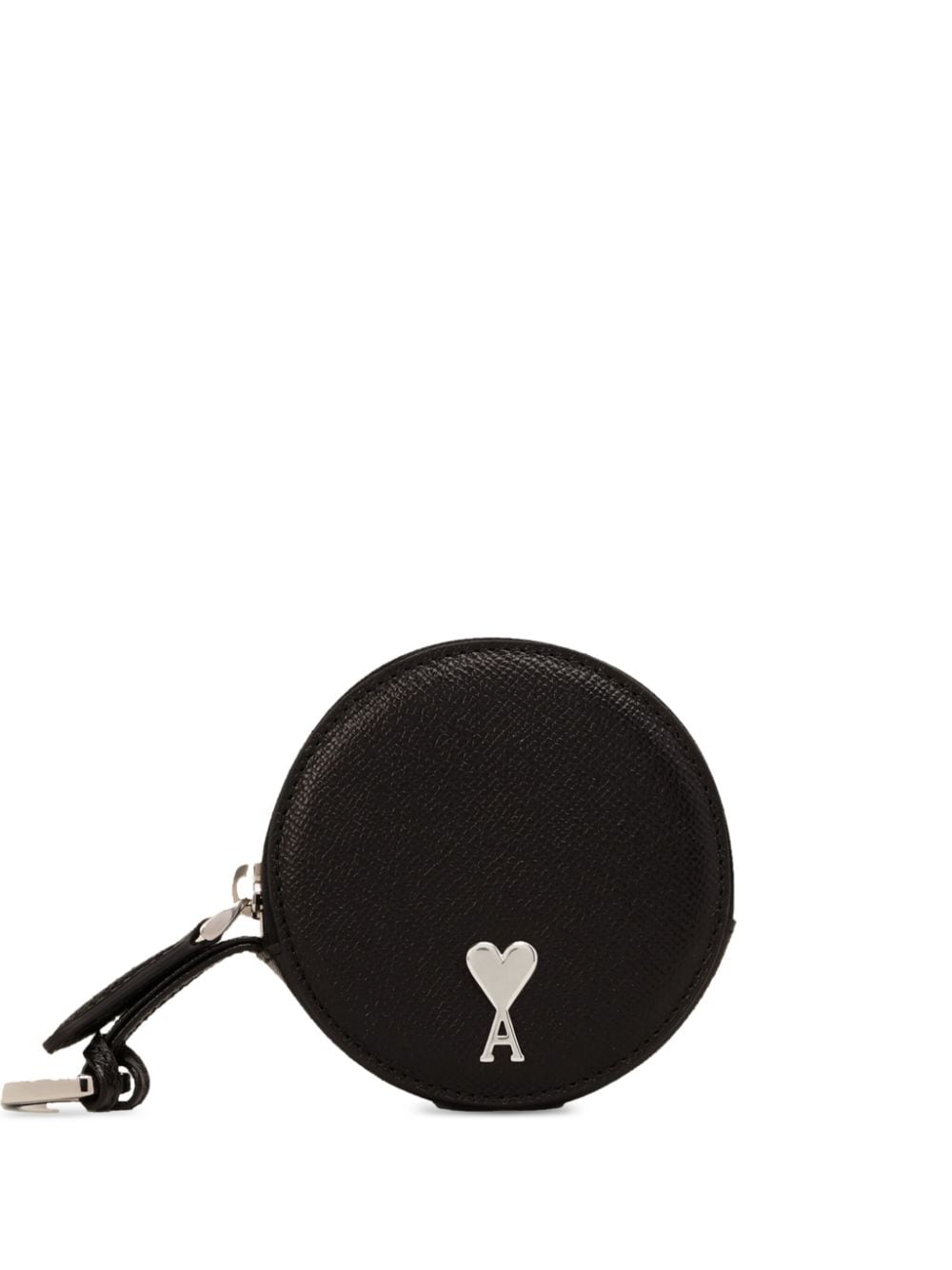 AMI Paris Paris Paris round leather purse - Black von AMI Paris