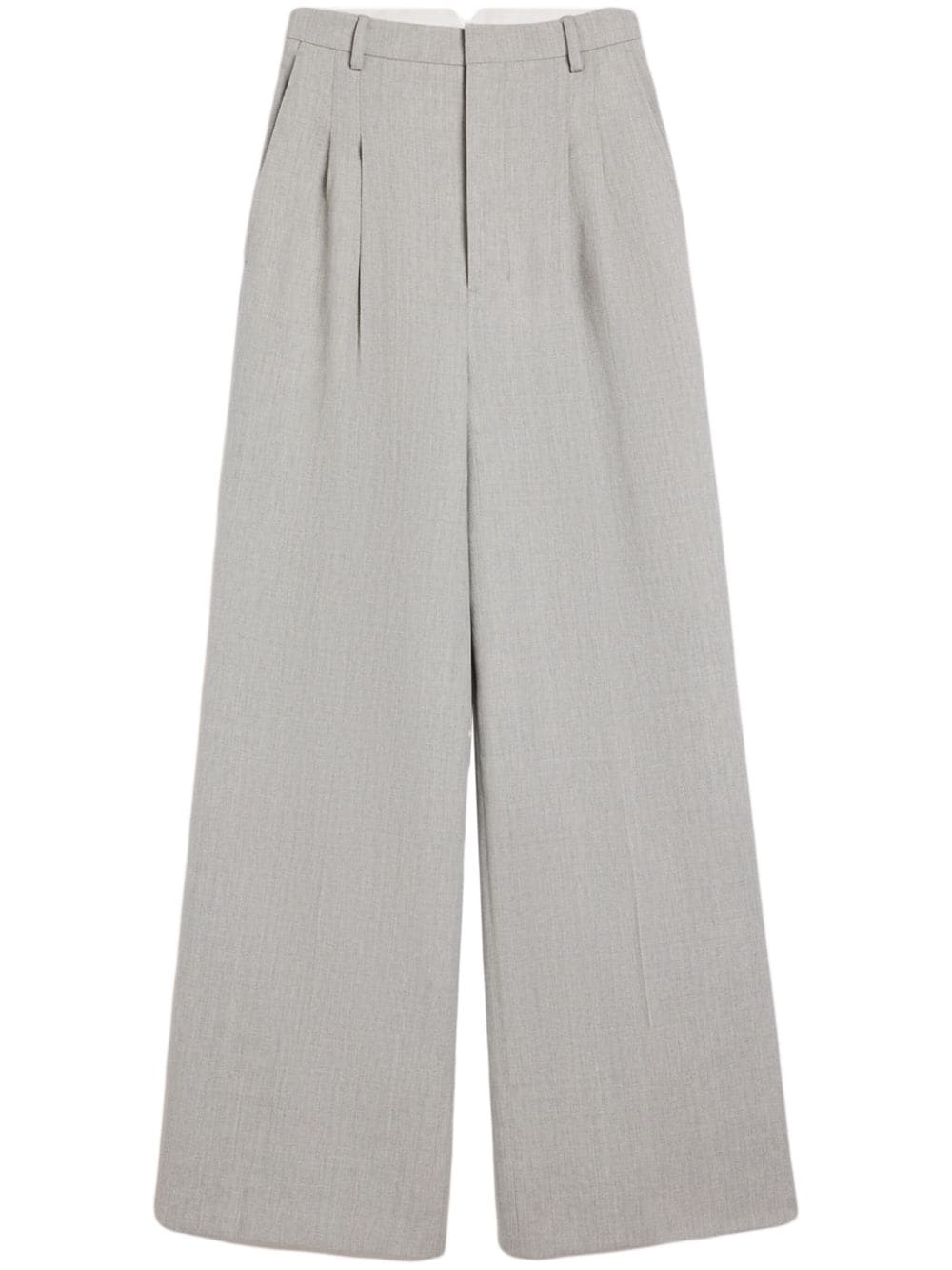 AMI Paris Pleated palazzo pants - Grey von AMI Paris