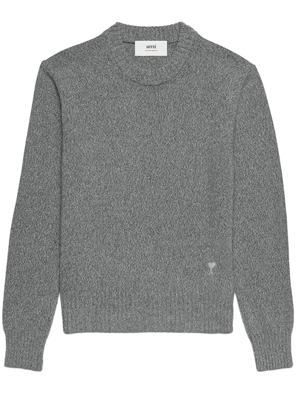 AMI Paris cashmere-blend crew-neck jumper - Grey von AMI Paris