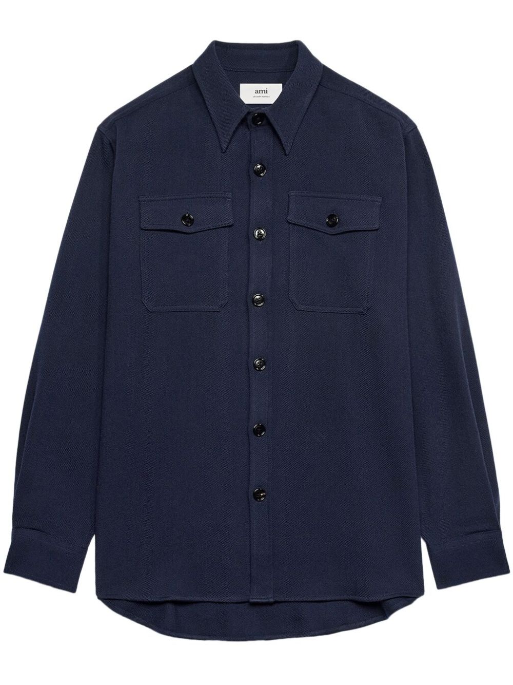 AMI Paris classic-collar wool shirt jacket - Blue von AMI Paris