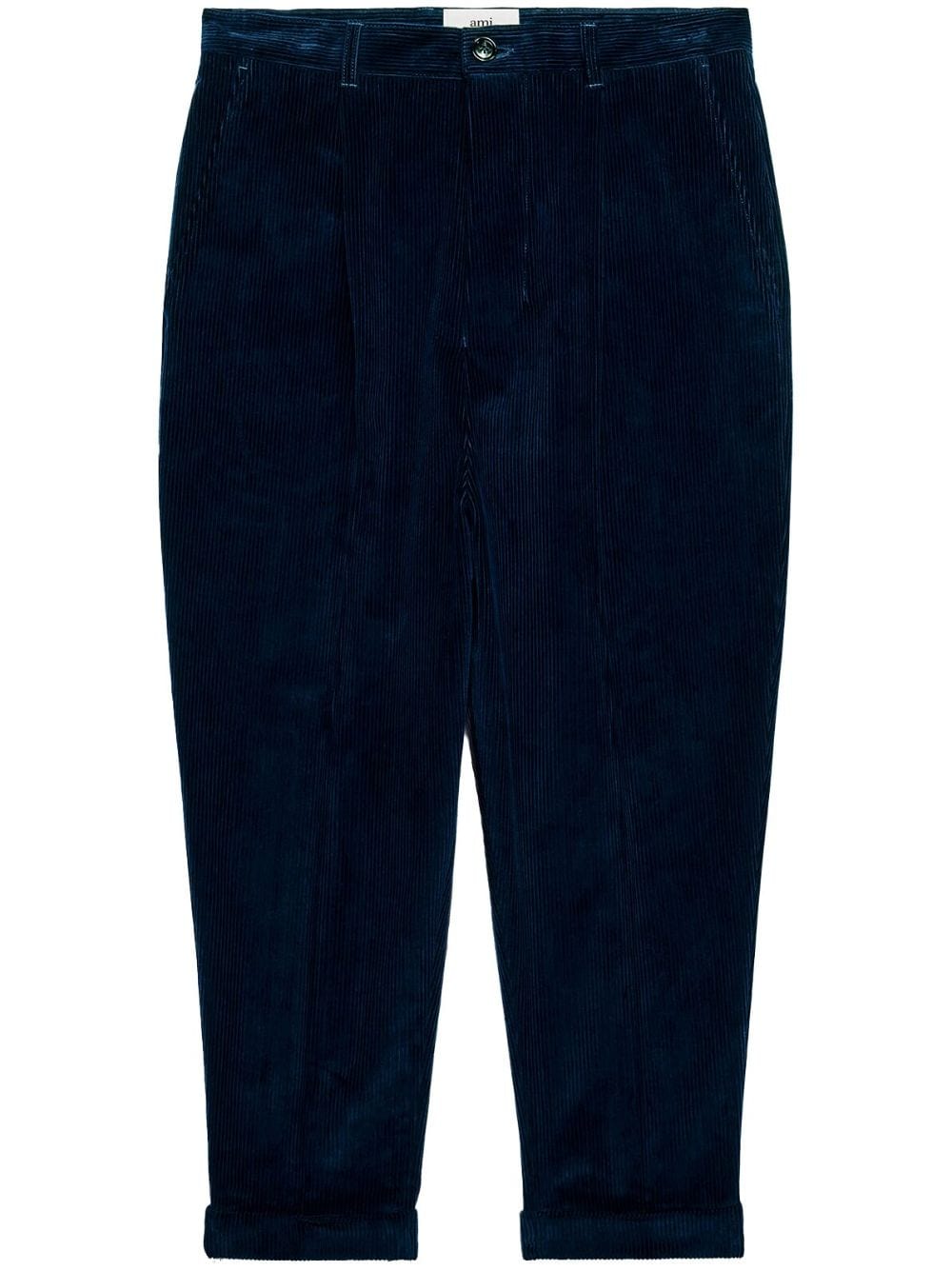 AMI Paris corduroy box-pleated tapered trousers - Black von AMI Paris