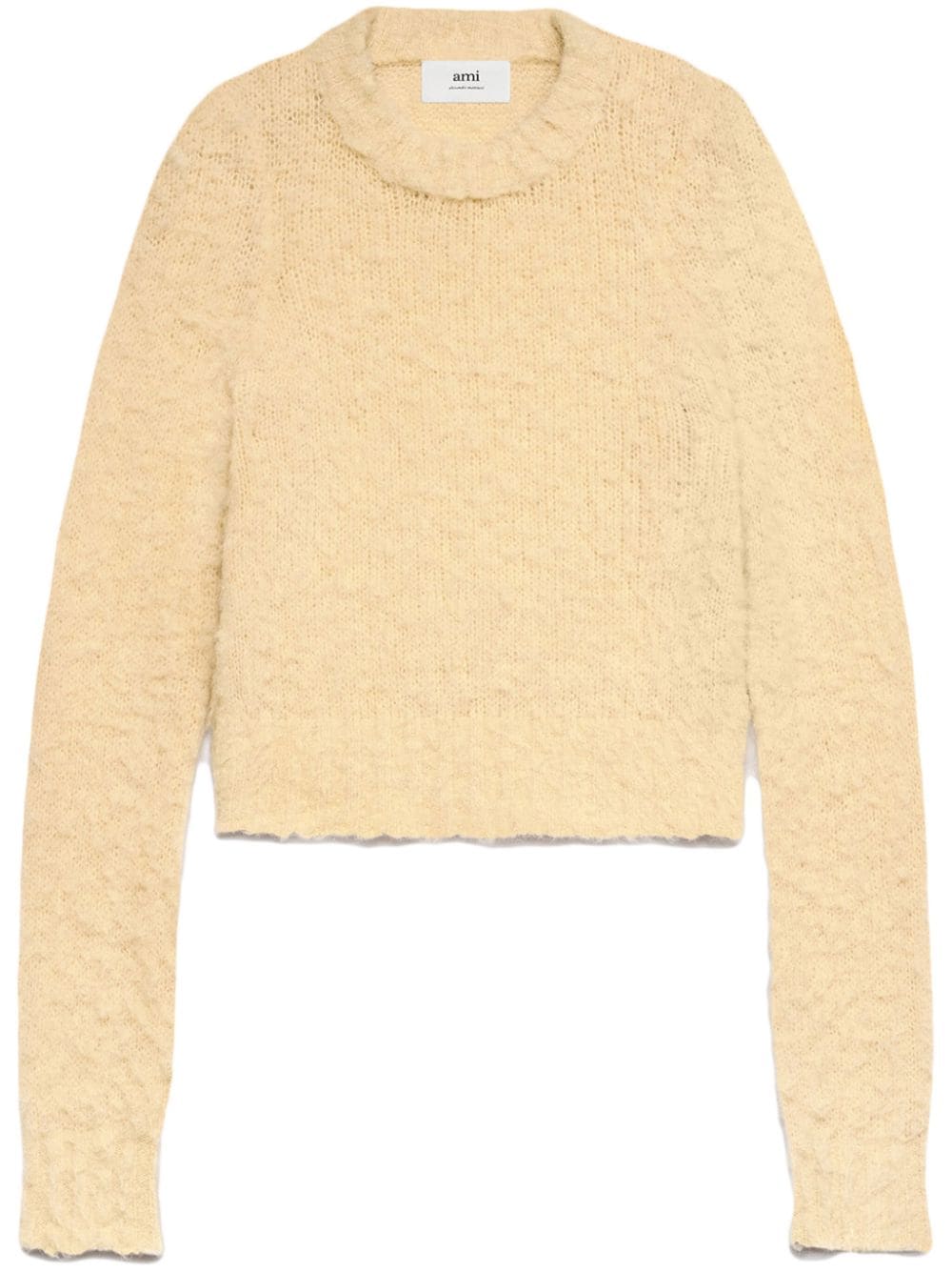 AMI Paris crew-neck brushed jumper - Neutrals von AMI Paris