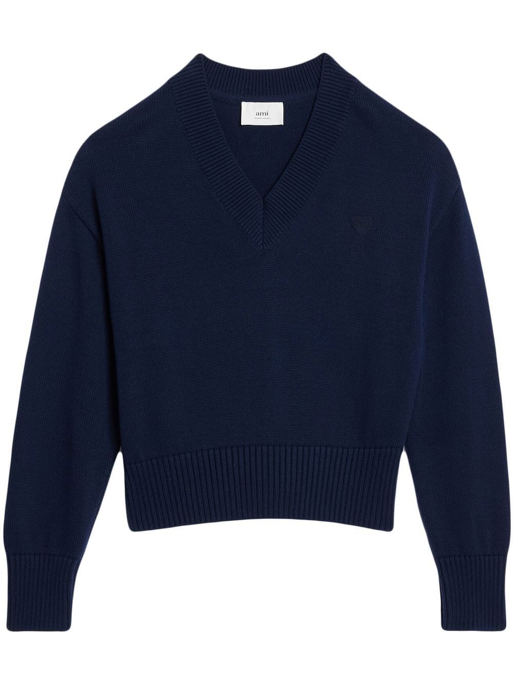 AMI Paris crew neck pullover jumper - Blue von AMI Paris