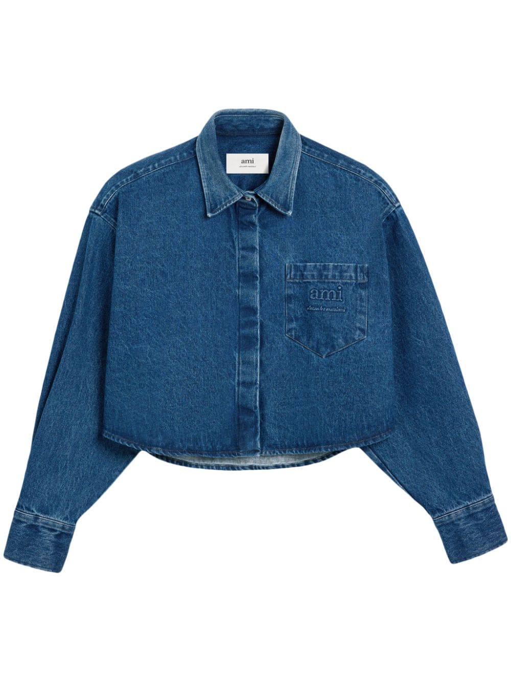 AMI Paris cropped denim shirt - Blue von AMI Paris