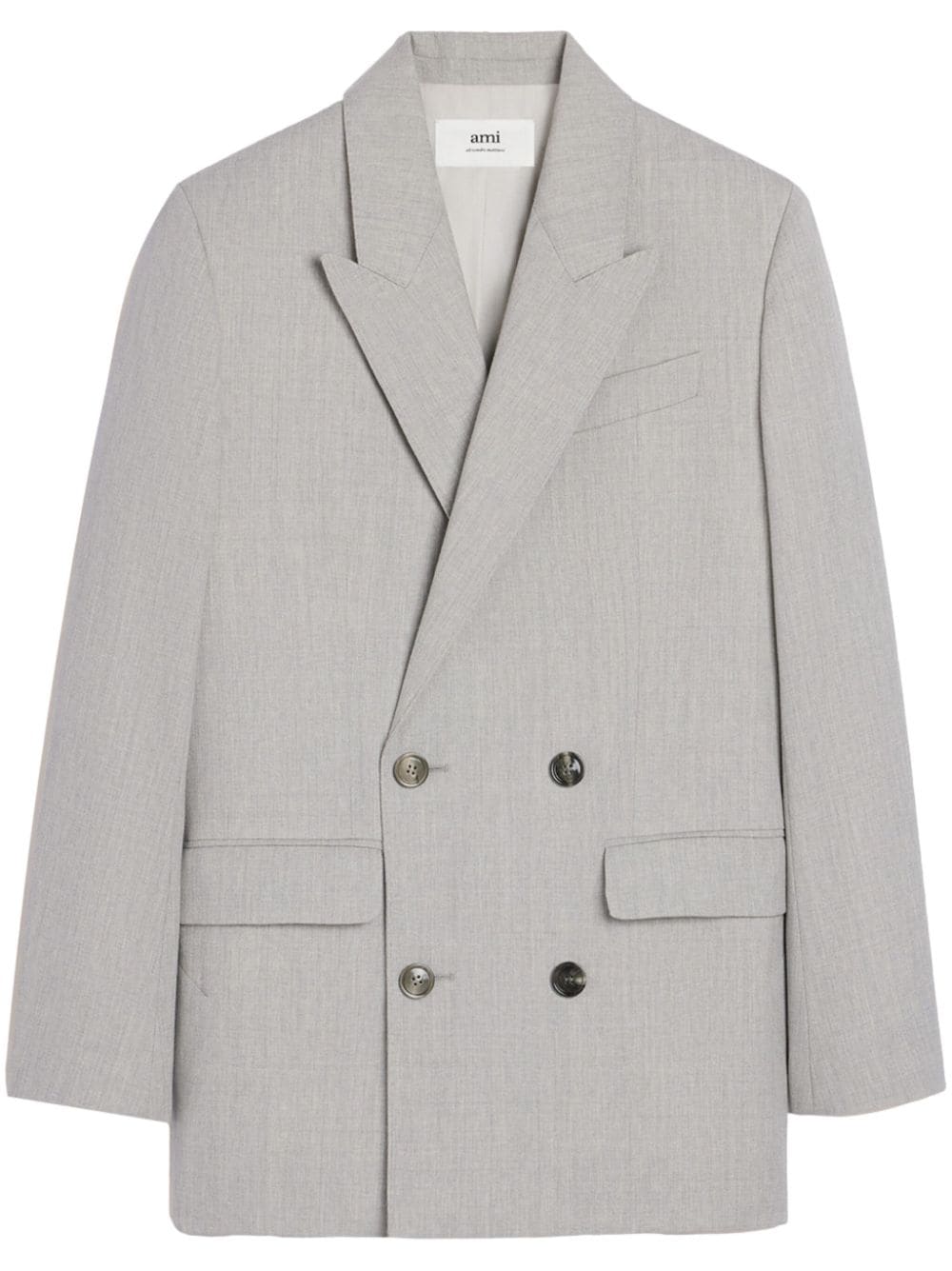 AMI Paris double-breasted virgin wool blazer - Grey von AMI Paris