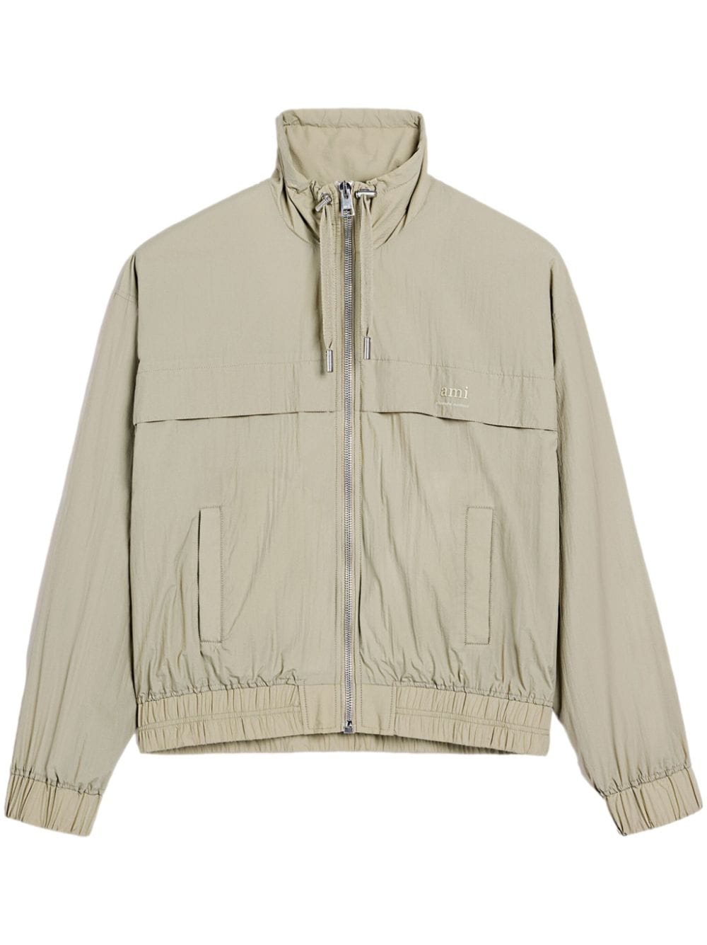 AMI Paris drawstring-neck lightweight jacket - Neutrals von AMI Paris